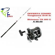 Combo Shimano Traina - Vengeance 16-20 lb + Mulinello TR 200 G