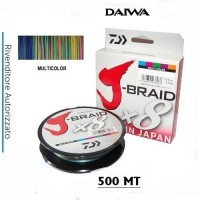 DAIWA J-BRAID 500MT.   Multicolor   -OFFERTA LANCIO-