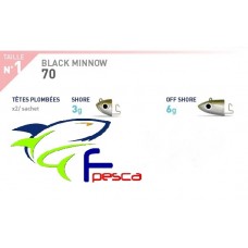 RICAMBIO BLACK MINNOW Testina SHORE 3 gr